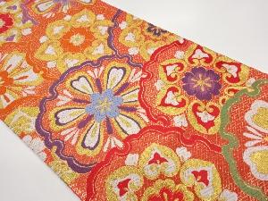 雪輪に華文模様織出し袋帯